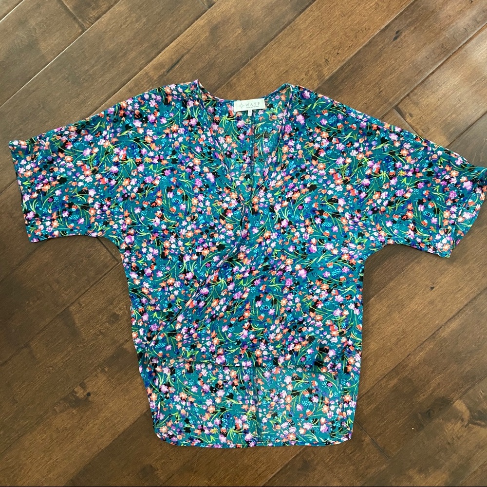 Wayf Sheer Floral spring High Low Top